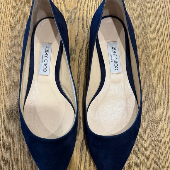 JIMMY CHOO Romy suede ballet flats - Navy - - Picture 7 of 13